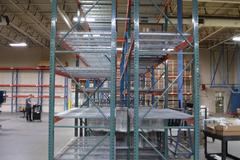Pallet Racking (2) Bays Back-to-Back: (14) 14'H x 42" Uprights, Teardrop Style, (41) 8' Shelves, Wire Decking - NO CONTENTS