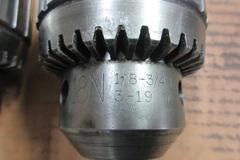 Jacobs Keyed Drill Chucks (2) No. 18N, On MT #3 & #4, with Extra Keys and Morse Taper Adapters
