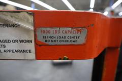 Big Joe Die Cart Model 2154, 1,000 Lb Capacity, 54" Lift Height, 27" x 27" Platform, Foot Pump Lift, Manual Travel