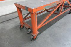 Heavy Duty Rolling Steel Cart With Brakes