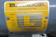 Baldor Double Ended Pedestal Grinder on Steel Stand