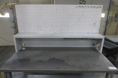 Metal Work Bench with 60" x 30" Metal To, Portable on Casters