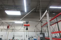 Freestanding Single Girder Overhead Crane, with CM Loadstar 2 Ton Electric Chain Hoist