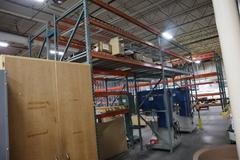 Pallet Racking (2) Back-to-Back Bays: (6) 12'H x 42" Uprights, Teardrop Style, (7) 9' Shelves, (4) 134" Shelves, Wire Decking - NO CONTENTS