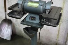 6" Carbide Tool Grinder, Double End, Pedestal, 1/2 HP, 3,450 RPM, Tilting Work Tables - Single Phase