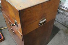 Moore Wooden Portable Tool Cabinet with Moore 11" Horizontal/Vertical Table, Moore Microscope and MORE