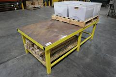 Steel Table, Heavy Duty 84" x 42" x 28.5" - NO CONTENTS