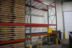 Pallet Racking: (4) 16'H x 48" Uprights, Tear-Drop Style, (9) 10' Shelves, Wire Decking - NO CONTENTS
