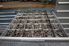 112 and Marathon 112, Turret Punch Tooling, (3) Lista Cabinets with Maple Top Loaded with Tooling