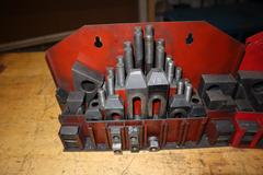 Fixture Clamp Step Block & Clamp Set - 1/2-13 Stud Thread, 5/8" T-Slot, 1" Step Block Width (2)