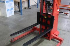 Mobile Pallet Truck B60-CSA Electric Stacker Lift Truck, 1,500 # Cap, 42" Forks, 60" Max Height, 12 Volt Battery, Charger