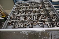 112 and Marathon 112, Turret Punch Tooling, (2) Lista Cabinets with Maple Top Loaded with Tooling