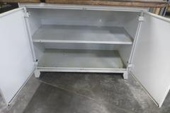 Work Bench with 2-Door Cabinet Base and Wood Top