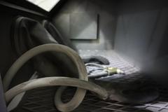 Trinco 36/BP Sand Blast Cabinet with Reclaim Unit, Gun, Gloves, 