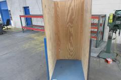Metal Rolling Flat Storage Cart with Plywood Sides