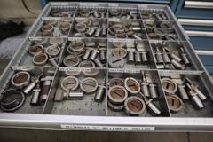 112 and Marathon 112, Turret Punch Tooling, (2) Lista Cabinets with Maple Top Loaded with Tooling