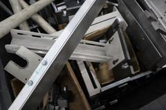 Manual Front Guage Stops, Arms and Fingers in Crate