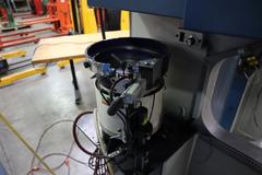 PEM Series 2000 Fastener Installation Press, 8 Ton Max Force, 24" Throat, Touch Screen Control, Vibratory Feeder Bowl, Tooling, Remote Foot Trip