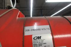 Freestanding Single Girder Overhead Crane, with CM Loadstar 2 Ton Electric Chain Hoist