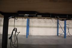 Wood Top Electronic Adjustable Height Table - Portable on Casters