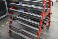 Press Brake Dies for Amada Press Brakes on Rollery Roling Tree Rack