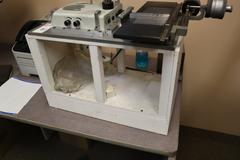 Toolmakers Microscope: AM Stereo 1X-3X  Microscope, w 1.5X Lens and WF 10X/20 Eyepiece Lenses, Scherr Tumico Traveling Stage with Micrometer Hand Travels