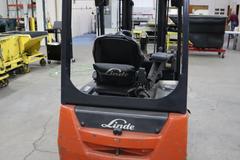 Linde E18 Sit Down 48V Electric Forklift, 3200 lb Capacity