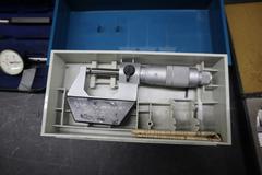 Assorted Inspection Tools, Dial Calipers, Dial Indicator, Depth Micrometer, 1" Micrometer, Bore Micrometer
