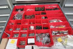 9 Drawer Heavy Duty Cabinet with Fasteners, Nuts, Bolts, Washers