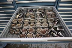 112 and Marathon 112, Turret Punch Tooling, (2) Lista Cabinets with Maple Top Loaded with Tooling