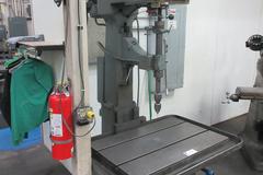 Edlund Model 2F15 30" Floor Model Drill Press, 15" Throat, 6" Hand Quill Feed, 38"x24.5" Adjustable Height Work Table with Oil Gutters, Variable Spindle Speeds 100-2400 RPM, 2HP Drive Motor, Remote Foot Jog