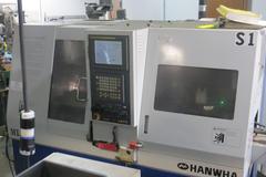 Hanwha ML26 26mm CNC Swiss Screw Machine with Iemca Genius Magazine Bar Feed, Live Milling, Parts Catcher