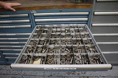 112 and Marathon 112, Turret Punch Tooling, (3) Lista Cabinets with Maple Top Loaded with Tooling