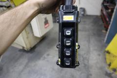 Handling Systems 2 Ton Swiveling Jib Crane, Floor Mounted with CM Lodestar 2 Ton Electric Chain Hoist, Electric Trolley