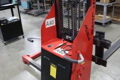 Mobile Pallet Truck B60-CSA Electric Stacker Lift Truck, 1,500 # Cap, 42" Forks, 60" Max Height, 12 Volt Battery, Charger, Extended Outriggers