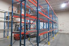 Pallet Racking - (2) Back to Back Bays: (10) 14'H x 42" Uprights, Teardrop Style, (30) 8' Shelves, Wire Decking- *NO CONTENTS*