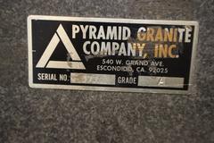 Pyramid Granite Surface Plate 48" x 36" x 6", No Ledge, Black, Grade A with Portable Steel Stand and Angle Plates
