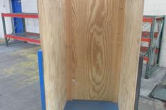 Metal Rolling Flat Storage Cart with Plywood Sides