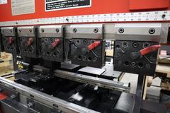 Amada FBD-5012NT CNC Hydraulic Press Brake, 55 Ton x 47.2", AMNC PC Control, UP-Acting, 6-Axis BG, Lazer Curtain