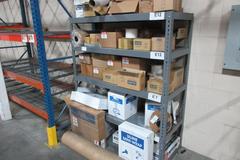 Metal Adjustable 5 Shelf Unit with Uline Packing Supplies, Bags, Stretch Wrap, Tape and More