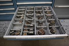 112 and Marathon 112, Turret Punch Tooling, (3) Lista Cabinets with Maple Top Loaded with Tooling