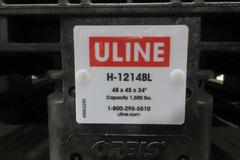 Uline H-1214BL Fold Down Plastic Crates 48x45x34" Capacity 1500 lbs (8pcs)