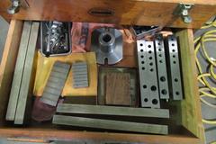 Moore Wooden Portable Tool Cabinet with Moore 11" Horizontal/Vertical Table, Moore Microscope and MORE