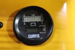 Uline H-5439 Electric Straddle Stacker Lift, 2,200# Cap, 63" Max Height, 50" Between Outriggers, 12 Volt Battery with Charger, 42" Forks