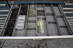 112 and Marathon 112, Turret Punch Tooling, (3) Lista Cabinets with Maple Top Loaded with Tooling