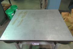 Cast Iron Surface Plate, Portable on Casters - 36" x 30" Top