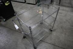 Seville Classic Chrome Wire Shop Cart - 3 Shelves