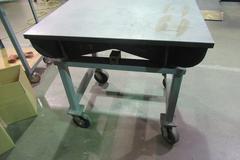Cast Iron Surface Plate, Portable on Casters - 36" x 30" Top