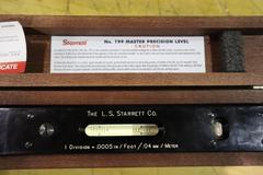 Starrett Master Precision Level #199, .0005 Inch Per Foot with Wood Case
