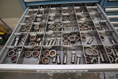 112 and Marathon 112, Turret Punch Tooling, (2) Lista Cabinets with Maple Top Loaded with Tooling